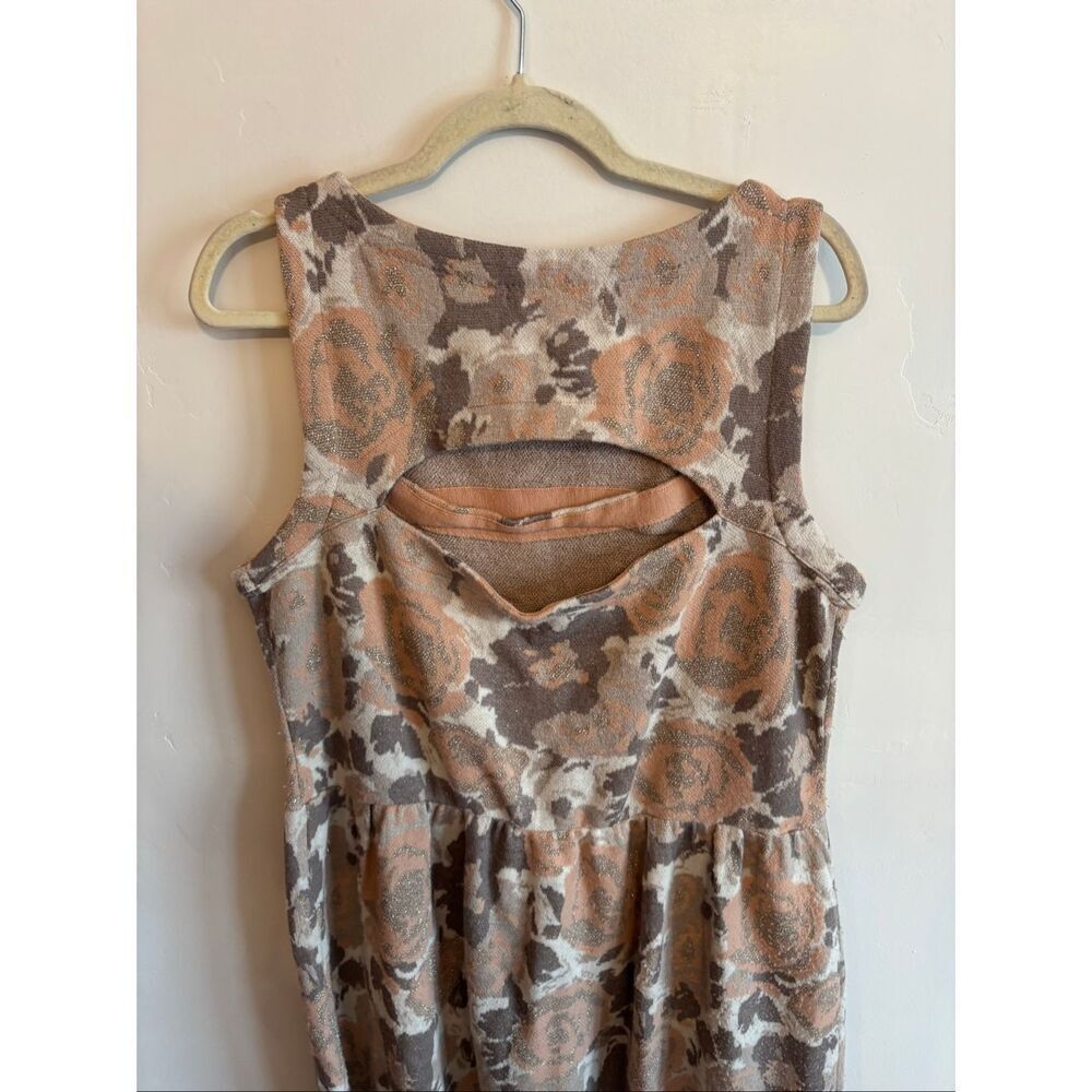 Anthropologie Knitted & Knotted Glinting Persica Sweater Dress XL Floral Fit & F - Picture 7 of 10